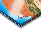 Vast red rock formation under a clear blue sky. Impression Acrylique