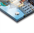 Illuminated Hofburg Palace Vienna with people and horse carria Acrylic print