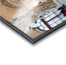 Ornate Baroque hall with sculptures and visitors. Acrylic print