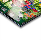 Colorful fresh vegetables and fruits displayed at a market stall Acrylic print