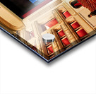 Ornate opera house interior with stage crew and audience. Acrylic print