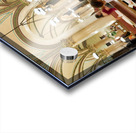 Man playing piano in an ornate bustling cafe. Acrylic print