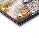 Grand ornate library interior with books columns and visitors Acrylic print