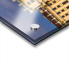 Ornate yellow palace facade with people and blue sky. Acrylic print