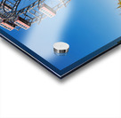 Prater Ferris wheel and carousel under a clear blue sky. Acrylic print