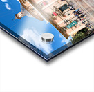 Valencia scene in Plaza de la Virgen with famous sites and peopl Acrylic print