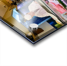 Sushi bar in Shibuya district with chefs and guests enjoying mea Acrylic print