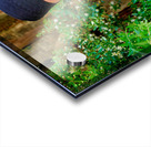 Elderly man with a beard poses near a historical building in a g Acrylic print