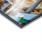 Visitors explore the Stavros Niarchos Foundation in Athens Acrylic print