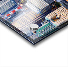 Osaka financial district at dusk with city lights and busy stree Acrylic print