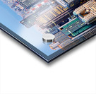 Osaka business district at dusk with city lights and buildings Acrylic print