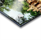 Ancient stone temple complex surrounded by lush jungle and water Acrylic print