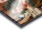 Ancient temple with guardian statues and ornate carvings. Acrylic print