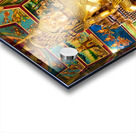 Ornate golden Buddha statue in a richly decorated temple. Acrylic print