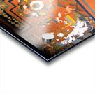 Vibrant wall murals and an ornate red door. Acrylic print