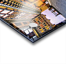 Vibrant ornate Bhutanese temple architecture and stone courtyar Acrylic print