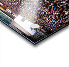 Bhutanese festival: crowd watches traditional dance in monastery Acrylic print