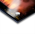 Niagara Falls illuminated orange at night. Acrylic print