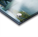 Niagara Falls bridge and observation deck on a sunny day. Acrylic print