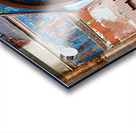 Old wall art and stone altar inside Saint Pierre le Jeune church Acrylic print