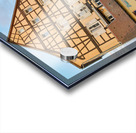 Dining by the canal in Colmar with timber framed houses in view Acrylic print