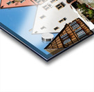 Visitors enjoy Saint Leon square in Eguisheim Alsace on a sunny Acrylic print