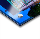 Timber framed houses in Colmar at night with soft lights Acrylic print