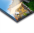 Visitors enjoy sunny day by canals in Colmar France Acrylic print