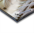 Chartres Cathedral inside with tall arches and wooden chairs Acrylic print