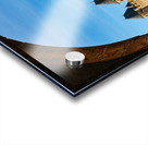 Exploring the historic walls of Carcassonne in France under blue Acrylic print