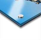 Tourists walking along the path to Mont Saint Michel in Normandy Acrylic print