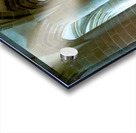 Inside Mont Saint Michel Abbey in Normandy France with stone co Acrylic print