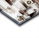 Busy street in Hong Kong shows old building and pedestrians Acrylic print