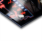 Neon signs light up a busy street in Hong Kong at night Acrylic print