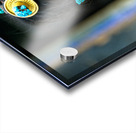 Traditional woman carries child in Tibet with ornate hair decora Acrylic print