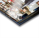 Man talks on phone at busy fish market in Dubai UAE Acrylic print