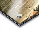 Diving sculptures at Dubai Malls waterfall showcase unique art Acrylic print