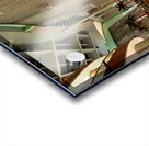 Indoor waterfall with diving sculptures and dining in Dubai UAE Acrylic print