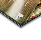 Dubai Mall waterfall features diving sculptures in UAE Acrylic print