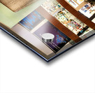 Indoor waterfall with diver sculptures in a mall in Dubai UAE Acrylic print