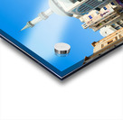 Middle Eastern street scene with mosque and market in Dubai UAE Acrylic print