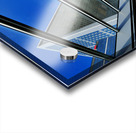 Dining area in Paris with modern building under clear sky Acrylic print