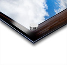 Prague cityscape from window Tyn Church red roofs. Acrylic print