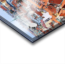 Aerial view of Pragues historic red roofed cityscape and bustli Acrylic print