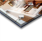 People explore a grand museum or synagogue with historical exhib Acrylic print