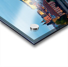 Prague cityscape at night with castle and river reflections. Acrylic print