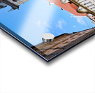 Pragues Týn Church and historic buildings under blue sky. Acrylic print