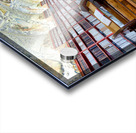 Vast ornate library with countless books painted ceiling and  Acrylic print