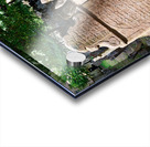 Ancient Jewish cemetery with weathered gravestones and trees. Acrylic print