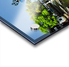 Vibrant Chinese garden with koi pond and visitors in Shanghai Acrylic print